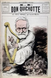 The Old Orpheus: cartoon about Victor Hugo and Russia - by Gilbert-Martin, in 