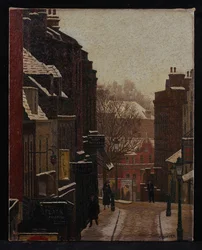 Flask Walk under Snow
