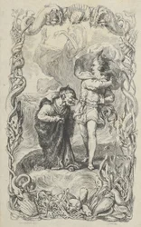 Illustration to the Tempest: Caliban, Ferdinand and Ariel, 1836