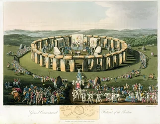 Grand Conventional Festival of the Britons, aquatinted and published by Robert Havell, 1815
