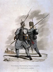 Soldiers of the 1st Regiment of Foot Guards in Marching Order, from 