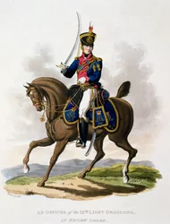 Uniform of an Officer of the 9th Light Dragoons in Review Order, from 