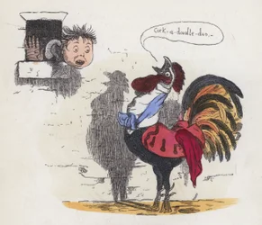 Boy Woken Up by a Cock Crowing