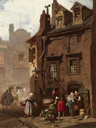 Market Day in a Medieval Town