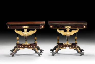 Two Classical Carved Card Tables