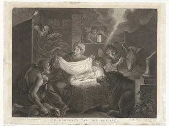 Birth of Christ and Adoration by Shepherds