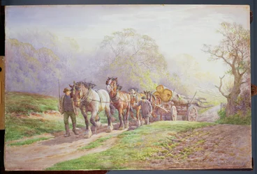 A Logging Team returning Home