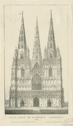Lichfield Cathedral - West Front: Engraving