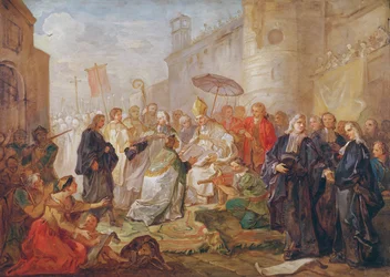 The Solemn Entry of Monseigneur Nicolas-Joseph de Paris as Bishop of Orleans in 734, 1745