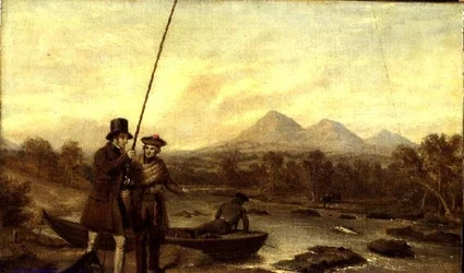 Salmon Fishing at Eildon Hill