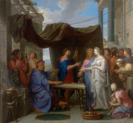 Marriage of Moses and Sephora, work by Charles Le Brun, conserved at the Galleria Estense in Modena