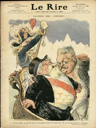 Illustration by Charles Leandre for the Cover of Le Rire, 20/08/10 - Fallieres at the Countess - Italy, President of the Republic, Hat, Identifier, Venice - Fallieres Armand