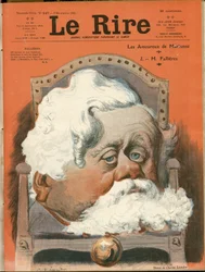 Illustration of Charles Leandre for the Cover of Le Rire, No. 149, 09/12/05 - President of the Republic, Armchair (symbol of power) - Fallieres Armand