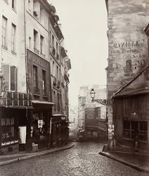 Rue de la Montagne-Sainte-Geneviève near the Intersection of Rue LaPlace, 1865-69