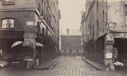 Rue du Contrat-Social, de la rue de la Tonnellerie, 1864-1865