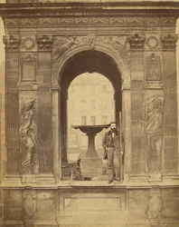 [Unidentified Man Posed in Fontaine des Innocents]