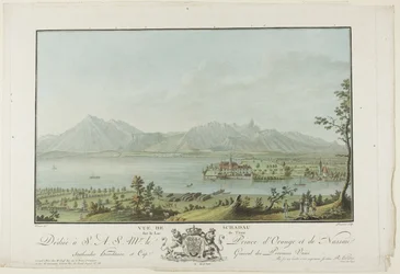 View of Schadau on Lake Thun