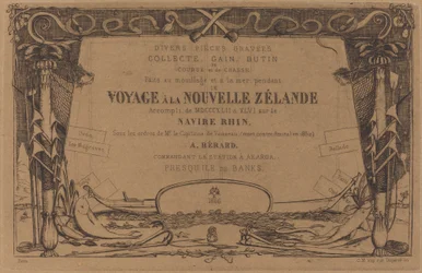 Cover for the Set of Etchings Entitled "A Voyage to New Zealand"