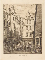 Rue Pirouette near the markets, Paris