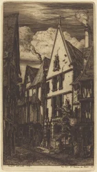 The Street of Fabrics, in Bourges