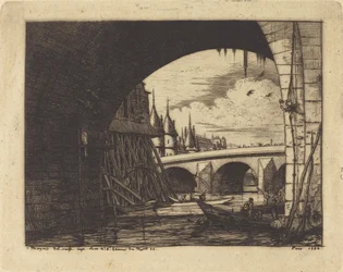 An Arch of the Notre-Dame Bridge, Paris