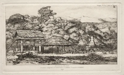 Native Barns and Huts at Akaroa, Banks