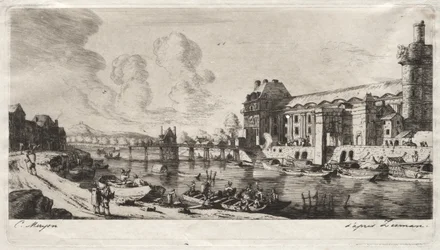 The Pavillon de Mademoiselle and Part of the Louvre