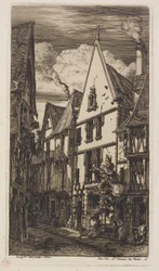 View along Rue des Toiles, Bourges