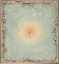 Designs for Ceilings with Central Sunburst (19th century)