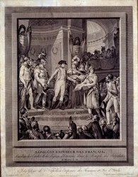 Napoleon distributing the stars of the Legion of Honour to the Invalides 26 messidor an XII