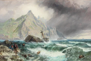 Wreck of a Frigate on the Southern Coast of Spain, 1863