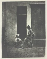 Standing Pifferaro and Seated Italian Peasant Woman, in the Courtyard of 21 Quai Bourbon