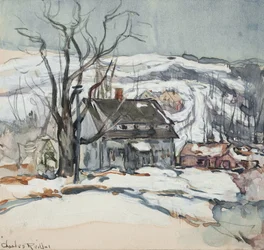 House and Tree in Winter
