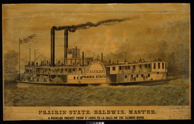 Prairie State. Baldwin, Master. A regular packet from St Louis to La Salle, on the Illinois River