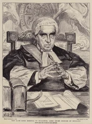The Late Lord Russell of Killowen, Lord Chief Justice of England (lithograph)