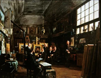 Meeting of the Board of the Artesian Society of the Friends of the Arts, after 1874
