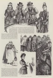 Visitors to the Paris Exhibition Listening to the Phonograph