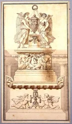 Design for a Funerary Monument to a Roman General, c.1800