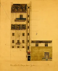 Elevation of Proposed Studio in Glebe Place and Upper Cheyne Walk