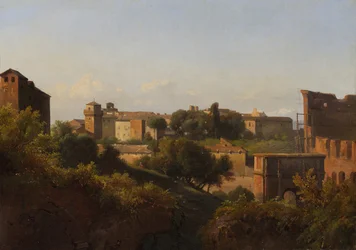 View of the Colosseum and the Arch of Constantine from the Palatine