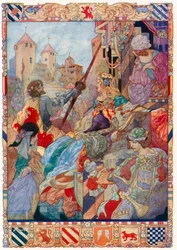 King Arthur Salutes His Queen, Guinevere