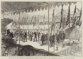 New Route to the Continent by Sheerness and Flushing, Prince Henry of the Netherlands receiving the English Visitors