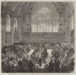 Presentation of the Lancashire Cotton Famine Memorial Window to the Corporation of London, at Guildhall