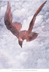 The Eagle takes the Wren on her back