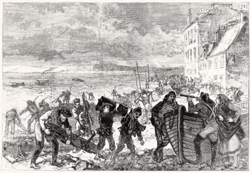 The Tay Bridge Disaster: Pieces of Wreck cast up on the Beach at Broughty Ferry