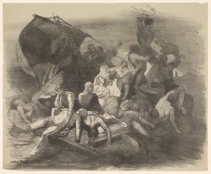 The Shipwreck of the Medusa. Scene from the Drama of the Same Name
