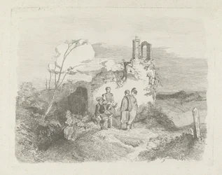 Men by a Ruin
