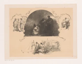 Men and Reclining Woman
