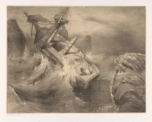 Ship in Distress During a Severe Storm