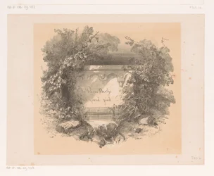 Title on Wall in Landscape